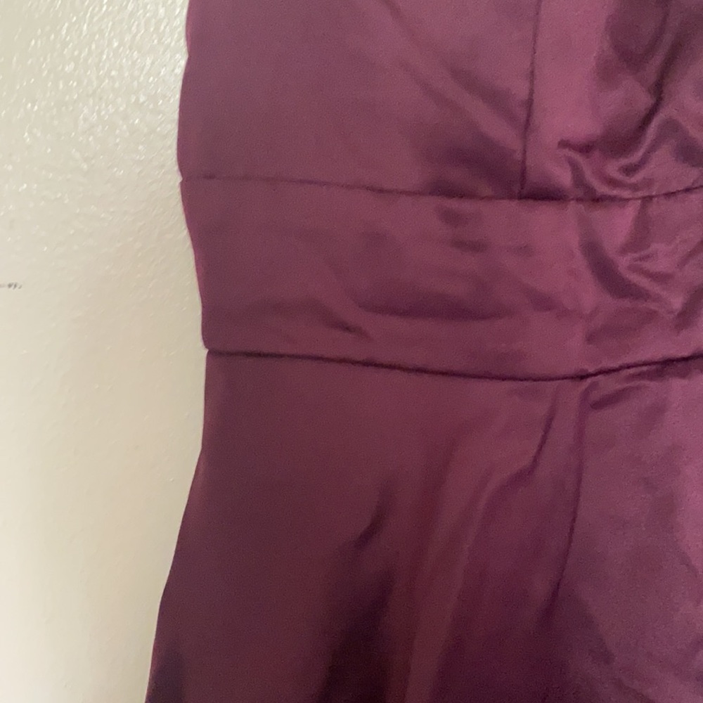 City Studio Plum A-Line Satin Back Bow Dress - Picture 5 of 12